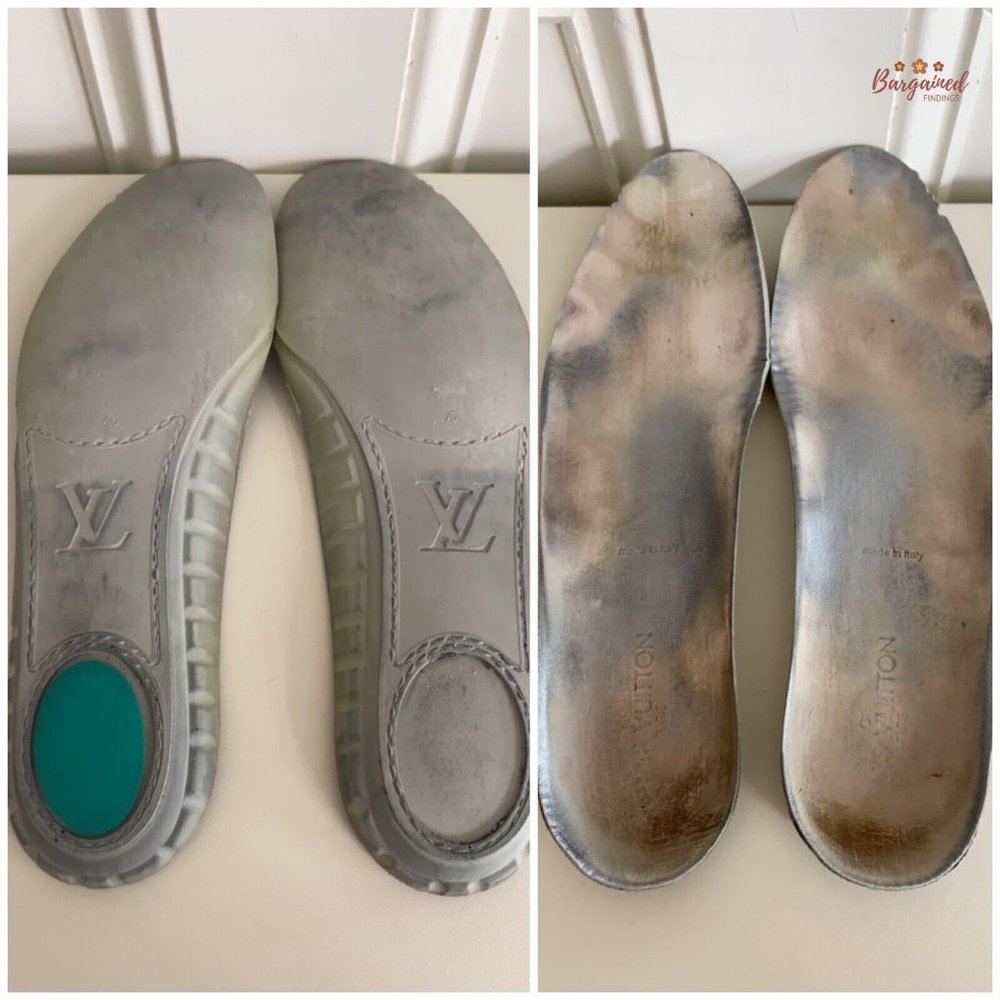 Authentic Louis Vuitton Black Mesh & Suede LV Logo Low Top Sneakers 38/8 - Picture 9 of 13